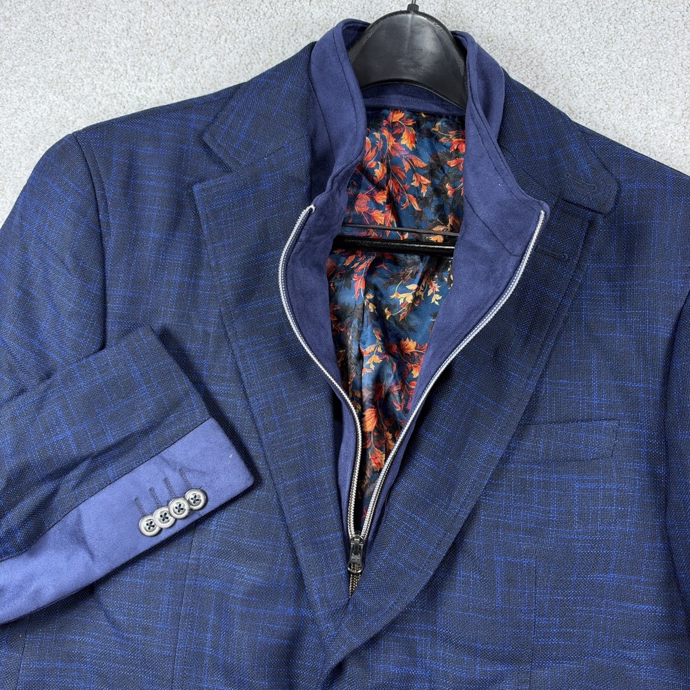 ROBERT GRAHAM DOWNHILL SPORT COAT Navy Blue Size 44